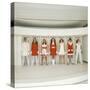 Models Wearing Red and White Ready-To-Wear Fashions Designed by Andre Courreges, 1968-Bill Ray-Stretched Canvas