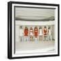 Models Wearing Red and White Ready-To-Wear Fashions Designed by Andre Courreges, 1968-Bill Ray-Framed Premium Photographic Print