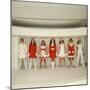 Models Wearing Red and White Ready to Wear Fashions Designed by Andre Courreges-Bill Ray-Mounted Photographic Print