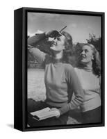 Models Wearing Wool Turtleneck Sweaters Representing the Latest College Fashions-Nina Leen-Framed Stretched Canvas