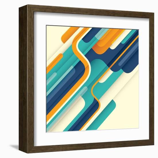 Modern Abstract Illustration in Color. Vector Illustration.-Radoman Durkovic-Framed Art Print