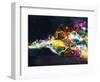 Modern Abstract Motion Banner on Dark-Federico Caputo-Framed Art Print