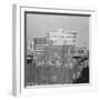 Modern Apartment Building behind Slum Tenement in Chicago-null-Framed Photographic Print