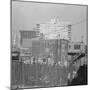 Modern Apartment Building behind Slum Tenement in Chicago-null-Mounted Photographic Print