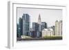 Modern Apartment Buildings Surrounding Hallgrimskirkja Church, Reykjavik, Iceland-null-Framed Photographic Print