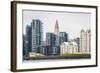 Modern Apartment Buildings Surrounding Hallgrimskirkja Church, Reykjavik, Iceland-null-Framed Photographic Print