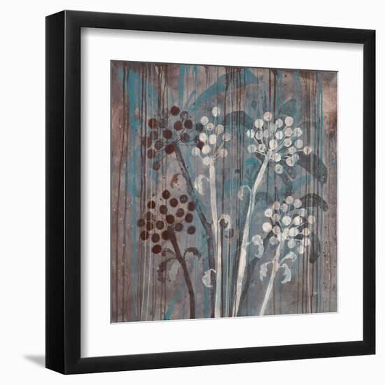 Modern Aqua Floral 1-Filippo Ioco-Framed Art Print