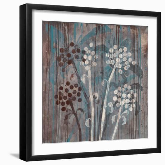 Modern Aqua Floral 1-Filippo Ioco-Framed Art Print