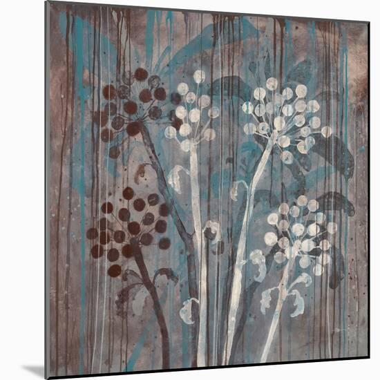 Modern Aqua Floral 1-Filippo Ioco-Mounted Art Print