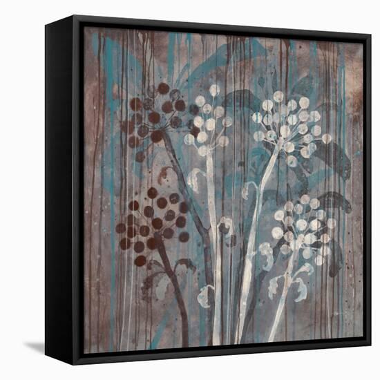 Modern Aqua Floral 1-Filippo Ioco-Framed Stretched Canvas