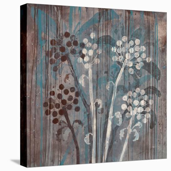 Modern Aqua Floral 1-Filippo Ioco-Stretched Canvas