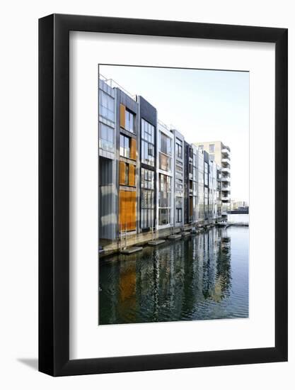 Modern Architecture, Apartments in Sluseholmen, Copenhagen, Denmark, Scandinavia-Axel Schmies-Framed Photographic Print