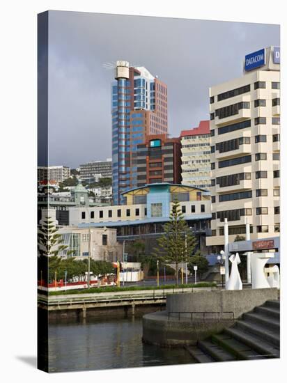 Modern Architecture Around the Civic Square, Wellington, North Island, New Zealand-Don Smith-Stretched Canvas