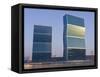 Modern Architecture, Doha, Qatar, Middle East-null-Framed Stretched Canvas