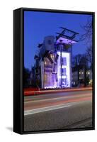 Modern Architecture, Dusk, Elbchaussee, Hanseatic City of Hamburg, Germany-Axel Schmies-Framed Stretched Canvas