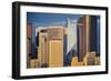 Modern architecture in city, Seattle, Washington, USA-Panoramic Images-Framed Photographic Print