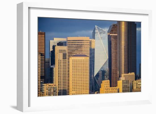 Modern architecture in city, Seattle, Washington, USA-Panoramic Images-Framed Photographic Print