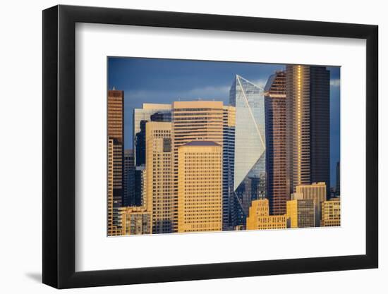 Modern architecture in city, Seattle, Washington, USA-Panoramic Images-Framed Photographic Print