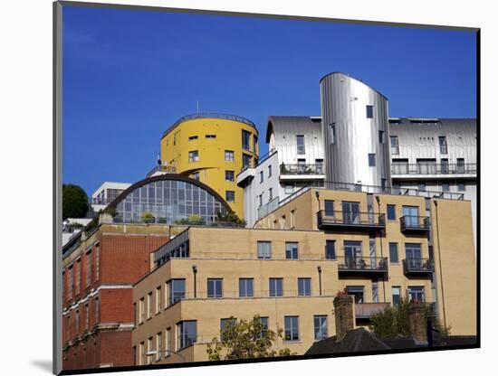 Modern Architecture Mixes with Old Along the South Bank of the Thames Near Tate-Julian Love-Mounted Photographic Print