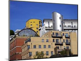 Modern Architecture Mixes with Old Along the South Bank of the Thames Near Tate-Julian Love-Mounted Photographic Print