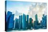 Modern Architecture of Singapore Downtown Core at Sunset-joyfull-Stretched Canvas