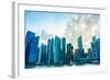 Modern Architecture of Singapore Downtown Core at Sunset-joyfull-Framed Photographic Print