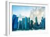 Modern Architecture of Singapore Downtown Core at Sunset-joyfull-Framed Photographic Print