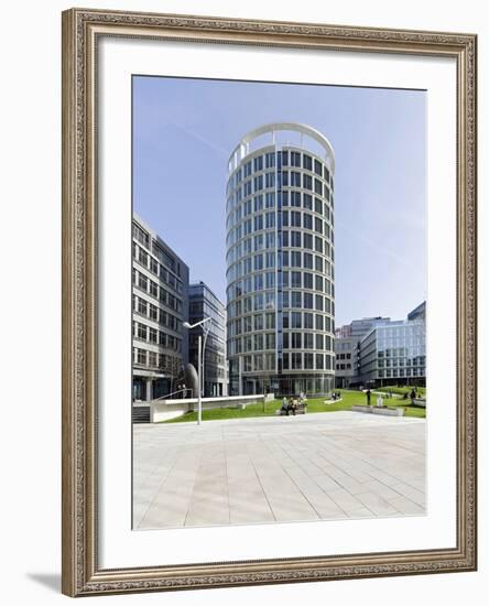 Modern Architecture, Office Buildings, International Coffee Plaza, Hafencity, Hamburg-Axel Schmies-Framed Photographic Print