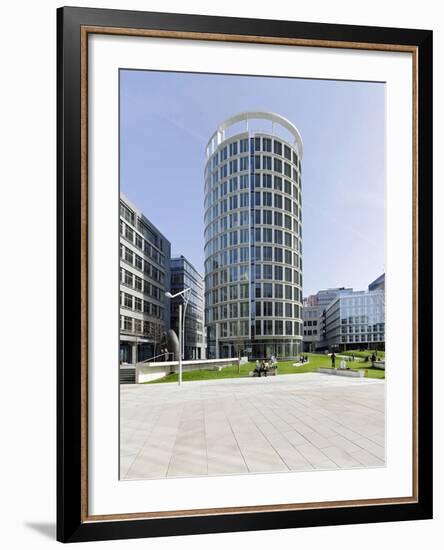 Modern Architecture, Office Buildings, International Coffee Plaza, Hafencity, Hamburg-Axel Schmies-Framed Photographic Print