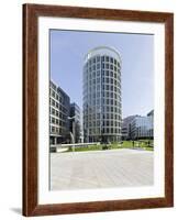 Modern Architecture, Office Buildings, International Coffee Plaza, Hafencity, Hamburg-Axel Schmies-Framed Photographic Print