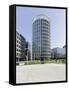 Modern Architecture, Office Buildings, International Coffee Plaza, Hafencity, Hamburg-Axel Schmies-Framed Stretched Canvas