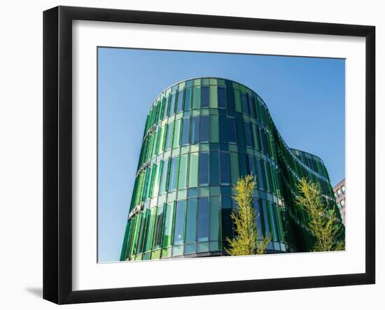 Modern architecture with the green Glass Vase, Malmo, Sweden, Scandinavia, Europe-Jean Brooks-Framed Photographic Print