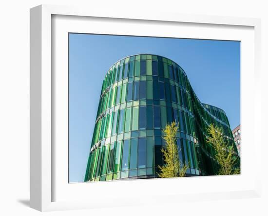 Modern architecture with the green Glass Vase, Malmo, Sweden, Scandinavia, Europe-Jean Brooks-Framed Photographic Print