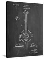 Modern Banjo Patent-Cole Borders-Stretched Canvas