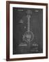 Modern Banjo Patent-Cole Borders-Framed Art Print