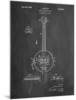 Modern Banjo Patent-Cole Borders-Mounted Art Print