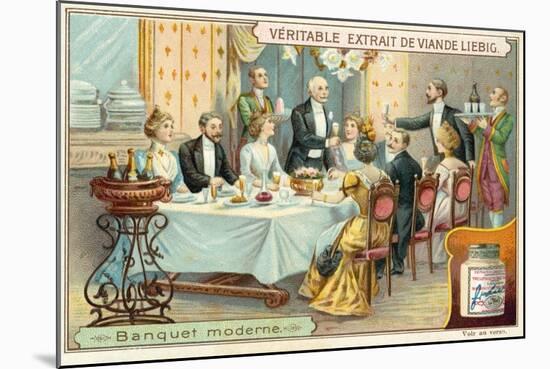Modern Banquet-null-Mounted Giclee Print