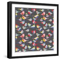 Modern Bird Flock-null-Framed Premium Giclee Print