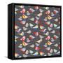 Modern Bird Flock-null-Framed Stretched Canvas