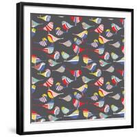 Modern Bird Flock-null-Framed Giclee Print