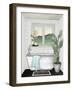 Modern Black and White Bath I-Elizabeth Medley-Framed Art Print