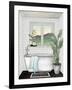 Modern Black and White Bath I-Elizabeth Medley-Framed Art Print