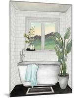 Modern Black and White Bath I-Elizabeth Medley-Mounted Art Print