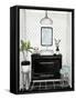 Modern Black and White Bath II-Elizabeth Medley-Framed Stretched Canvas