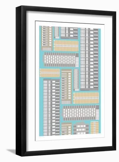 Modern Block-Sarah Evans-Framed Premium Giclee Print