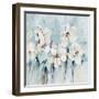 Modern Blue Fleurs Square-Lanie Loreth-Framed Art Print