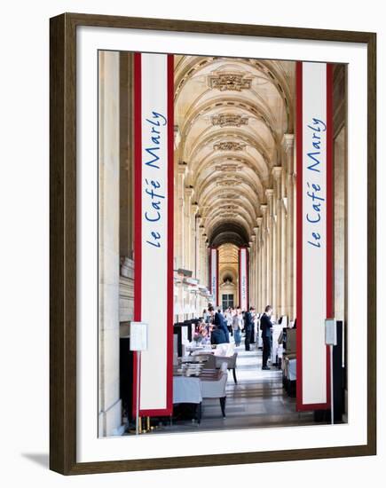 Modern Brewery, Cafe Marly, the Louvre Museum, Glass Pyramids, Paris, France-Philippe Hugonnard-Framed Premium Photographic Print