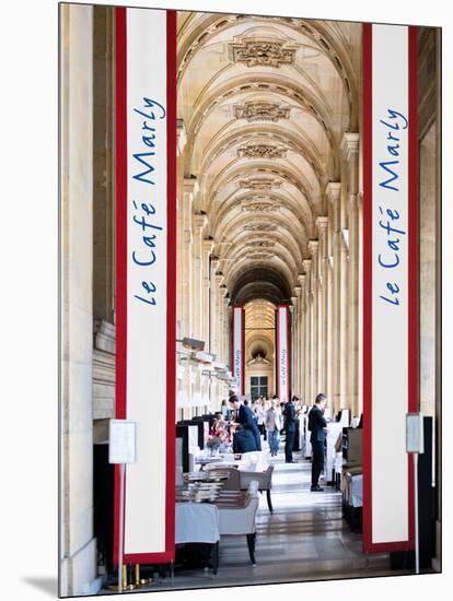 Modern Brewery, Cafe Marly, the Louvre Museum, Glass Pyramids, Paris, France-Philippe Hugonnard-Mounted Photographic Print