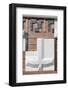 Modern, Brick Flood Protection Wall, Flood Control, Kaiserkai, Hafencity-Axel Schmies-Framed Photographic Print