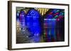 Modern Bridge with Multicolored Lighting at Night, Huangshan, China-Darrell Gulin-Framed Photographic Print